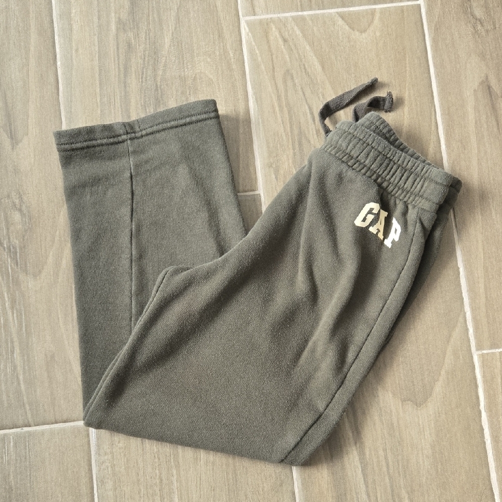 GAP Kids Olive Fleece Joggers with Logo